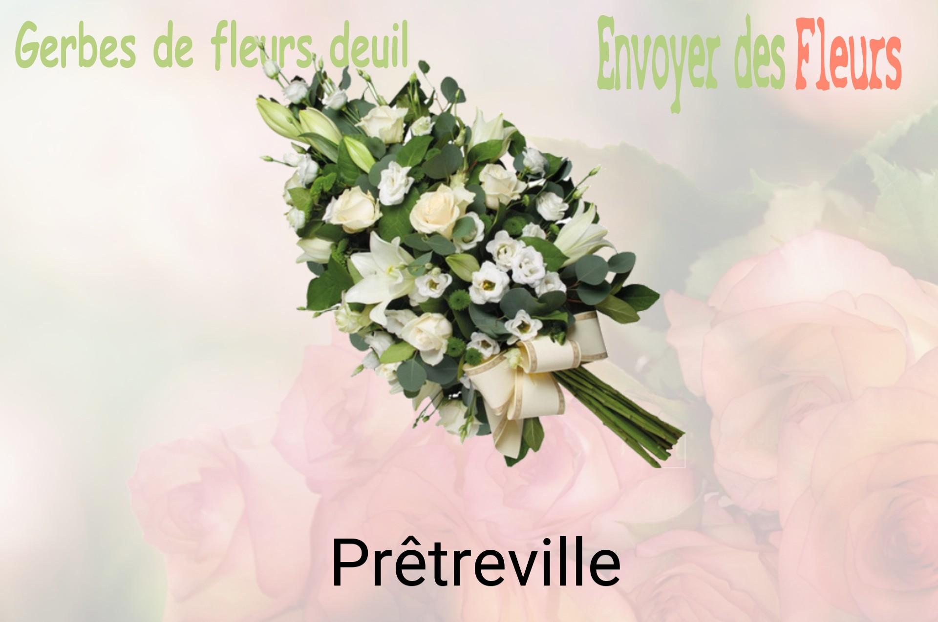 Gerbe de fleurs de deuil livrée à Prêtreville